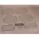 Grilles de protection de feu, acier inox, TJ, 
