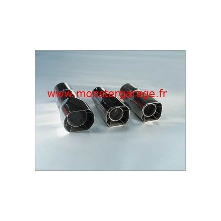 Enjoliveur d échappement Borla en acier inox, L 1 15 cm Ø entrée 2,25' : 57 mm