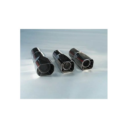 Enjoliveur d échappement Borla en acier inox, L 1 15 cm Ø entrée 2,5' : 63 mm