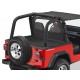 Cover tonneau"Duster", Black Denim, Jeep wrangler YJ, 
