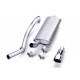 Silencieux Borla avec tube de sortie, Wrangler2.5-L. + 4.0-L., TJ, 