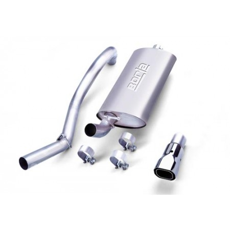 Silencieux Borla avec tube de sortie, Wrangler2.5-L. + 4.0-L., TJ, 