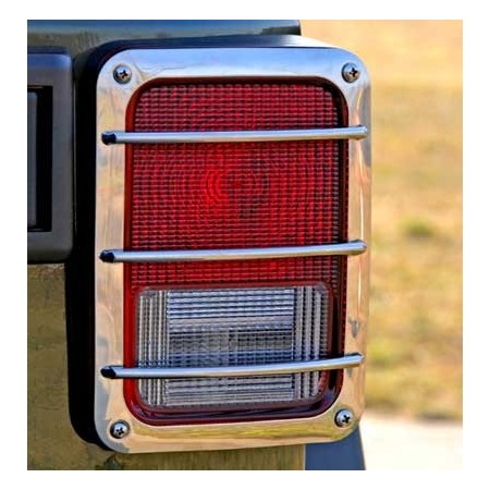 Grille de Protection de feu arriere, acier inox (en fonte), Wrangler JK