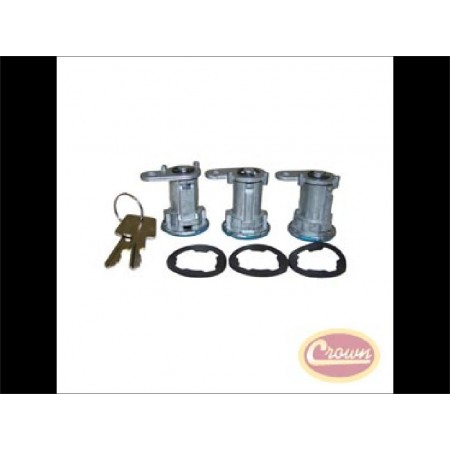 Serrure de porte, kit pour 3 portes, YJ,CJ,XJ