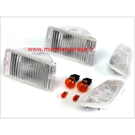 Feu clignotant lateral blanc, en 4 parties, TJ, 