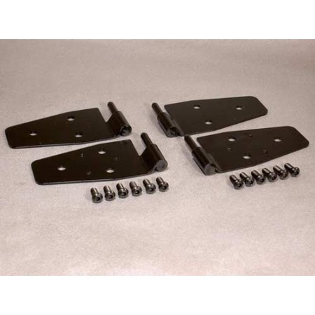 Kit de ferrures de porte, finition noire, 4 éléments, TJ, 