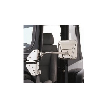 Rétroviseurs extérieur, acier inox, TJ,la paire