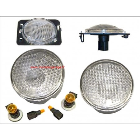 Feu clignotant lateral blanc, en 4 parties, Wrangler JK