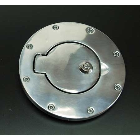 Cadre d orifice de réservoir version antivol, aluminium poli, Wrangler JK