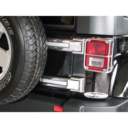 enjoliveur de charnières de ridelle, chromée 4 éléments, Wrangler JK