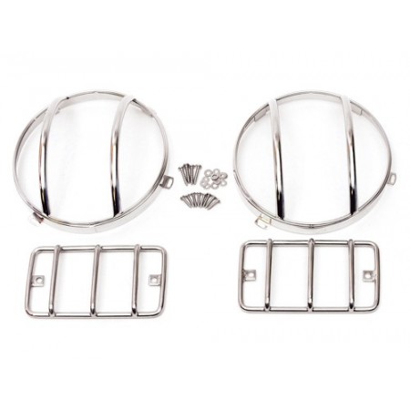 Grilles de protection de feu, acier inox 4 éléments, avant, TJ, 