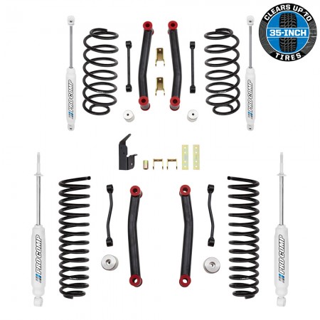 Kit rehausse procomp jeep TJ 2003 a 2006 4" 100mm, 