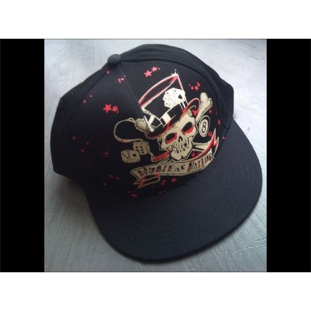 Casquette noire Rockabilly marin 