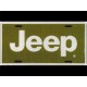 Plaque en metal Jeep verte lettre blanche