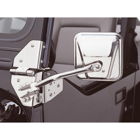 Retroviseurs exterieur, acier inox, TJ,la paire