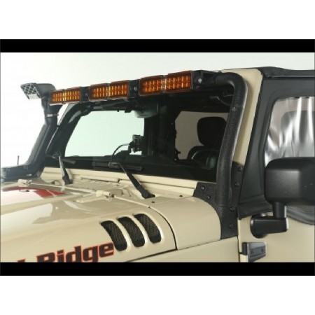Barre a led support de toit et 3 leds Rugged ridge JK