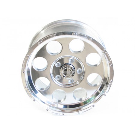 Jantes alu argent polir, 9x18 ET -16 Wrangler JK, 07-