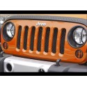 Grille de protection radiateur 3D Rugged Ridge pour Jeep Wrangler JK. Couleur: Noir.