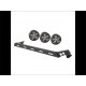 Barre de fixation avec 3 led rond pour capot JK Rugged ridge