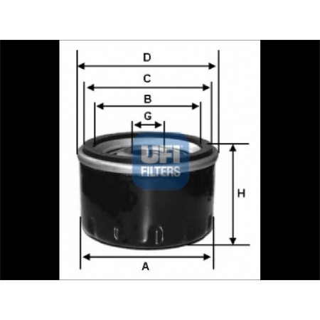 Filtre a huile moteur 2.1 D 60 ch CJ5 - CJ8 