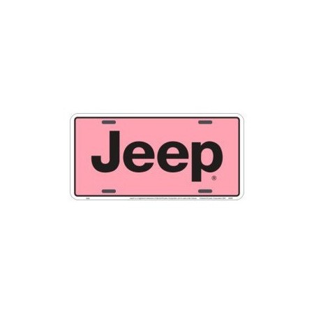 Plaque metal JEEP rose