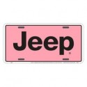 Plaque metal JEEP rose